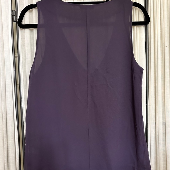 Purple Gap V-neck Sleevless Shell Blouse Size 4 - Picture 2 of 4